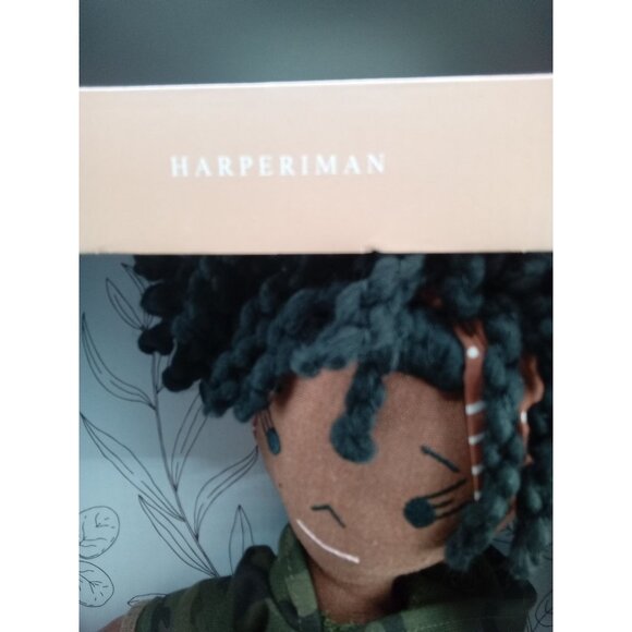 Handmade Linen Doll By Harperiman 14-Inch Petite Collection Camo Outfit & Braide - Picture 2 of 4